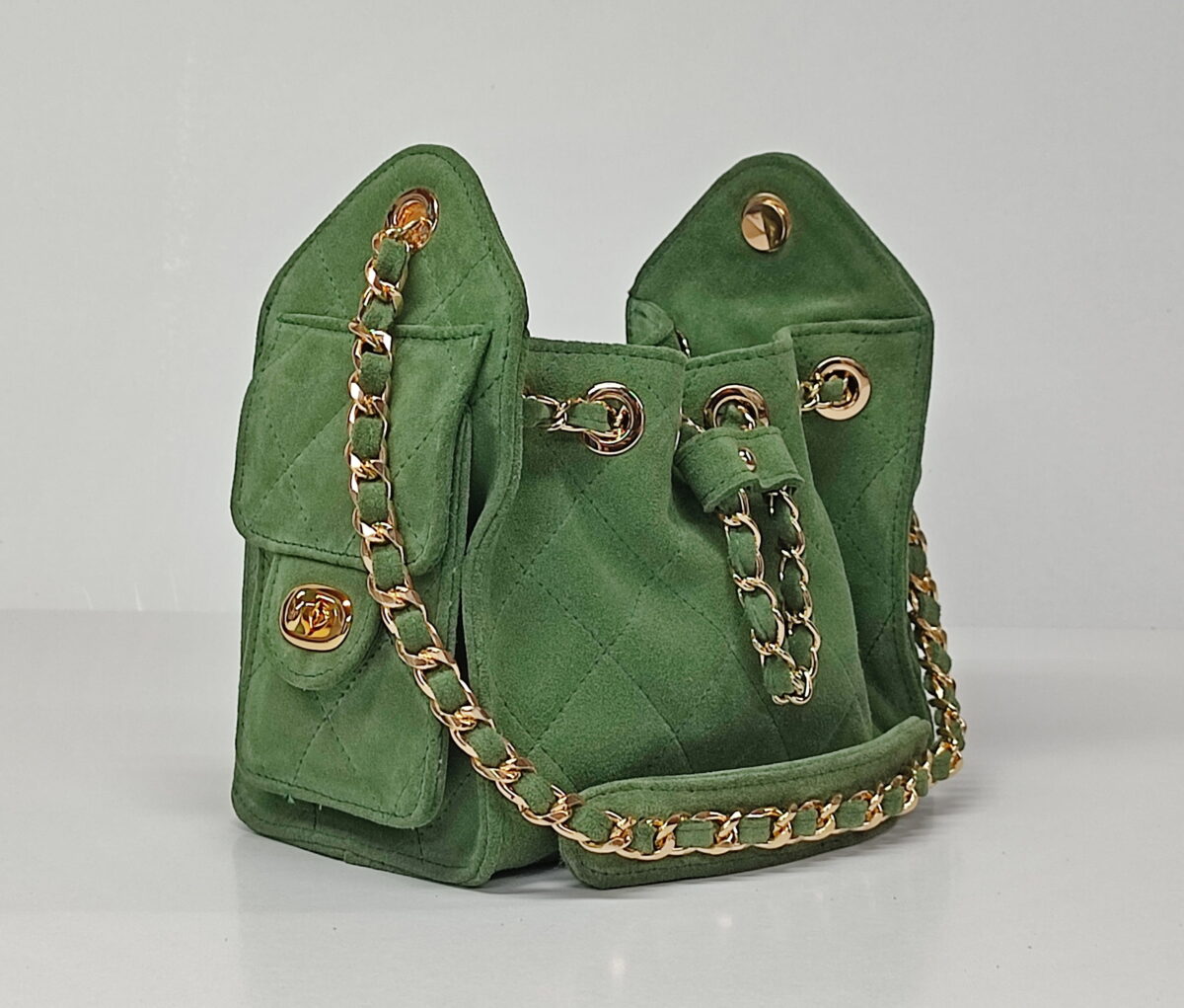 Luxury SUEDE Bucket Bag (Mini Size) - Image 7