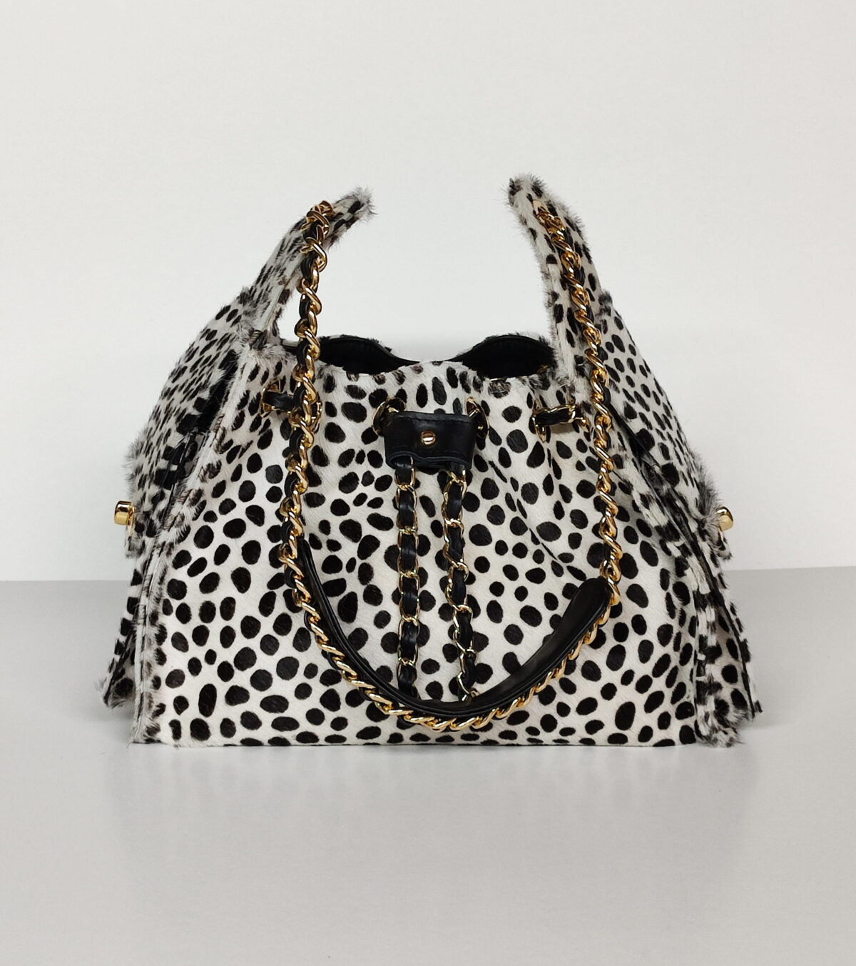 Animal Print Fur Luxury Bucket Bag (Large Size) - Image 2