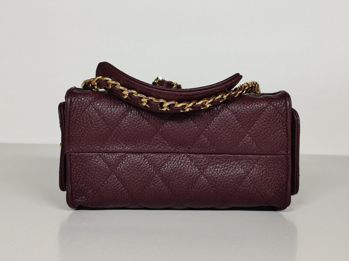 Maroon Luxury Bucket Bag - Image 6