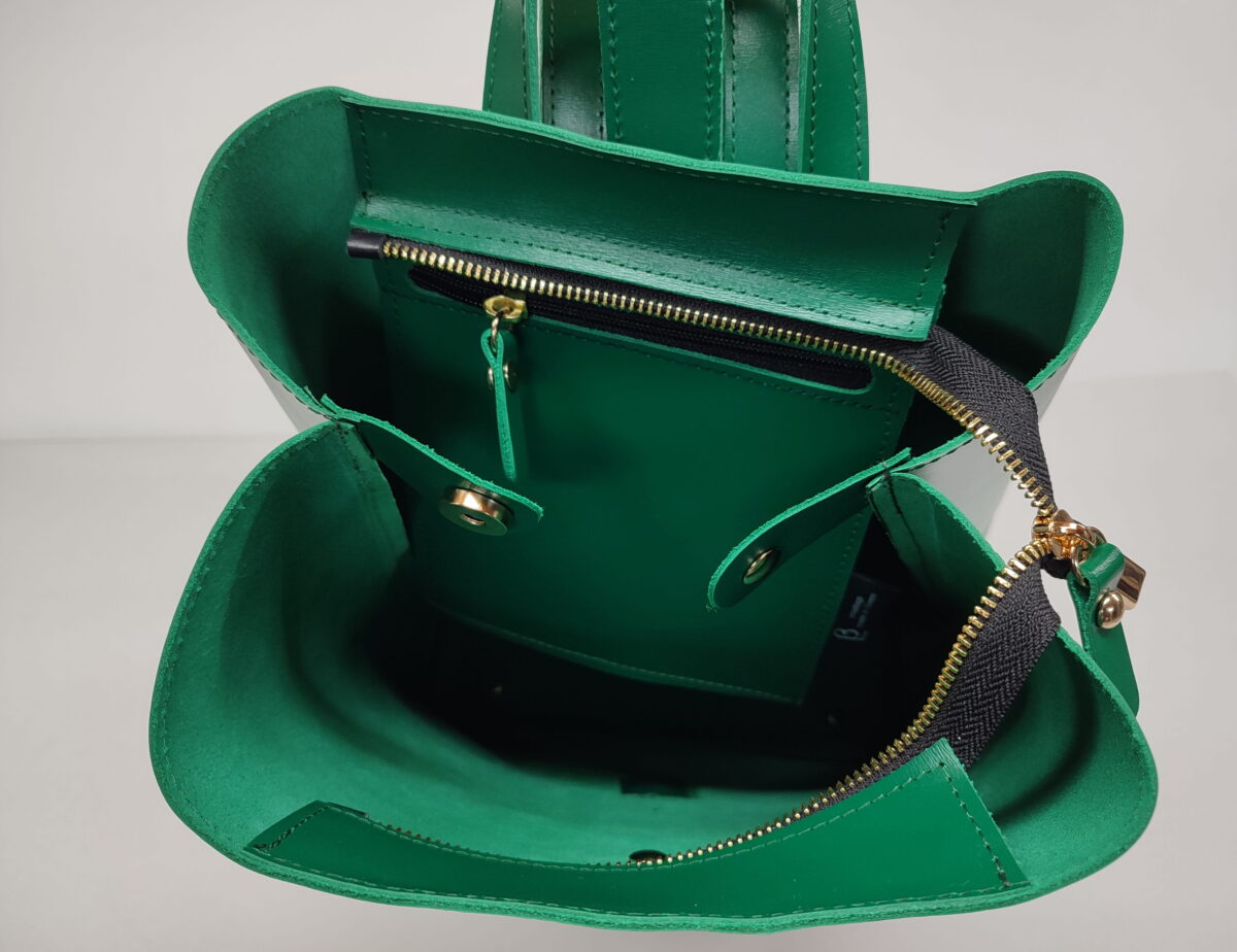 Green Leather Backpack (Large) - Image 6