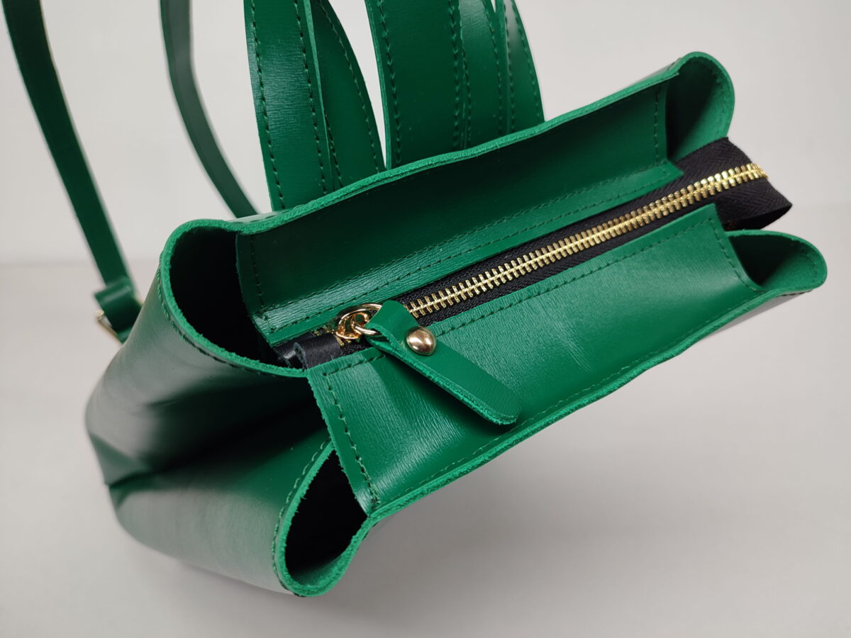 Green Leather Backpack (Large) - Image 4