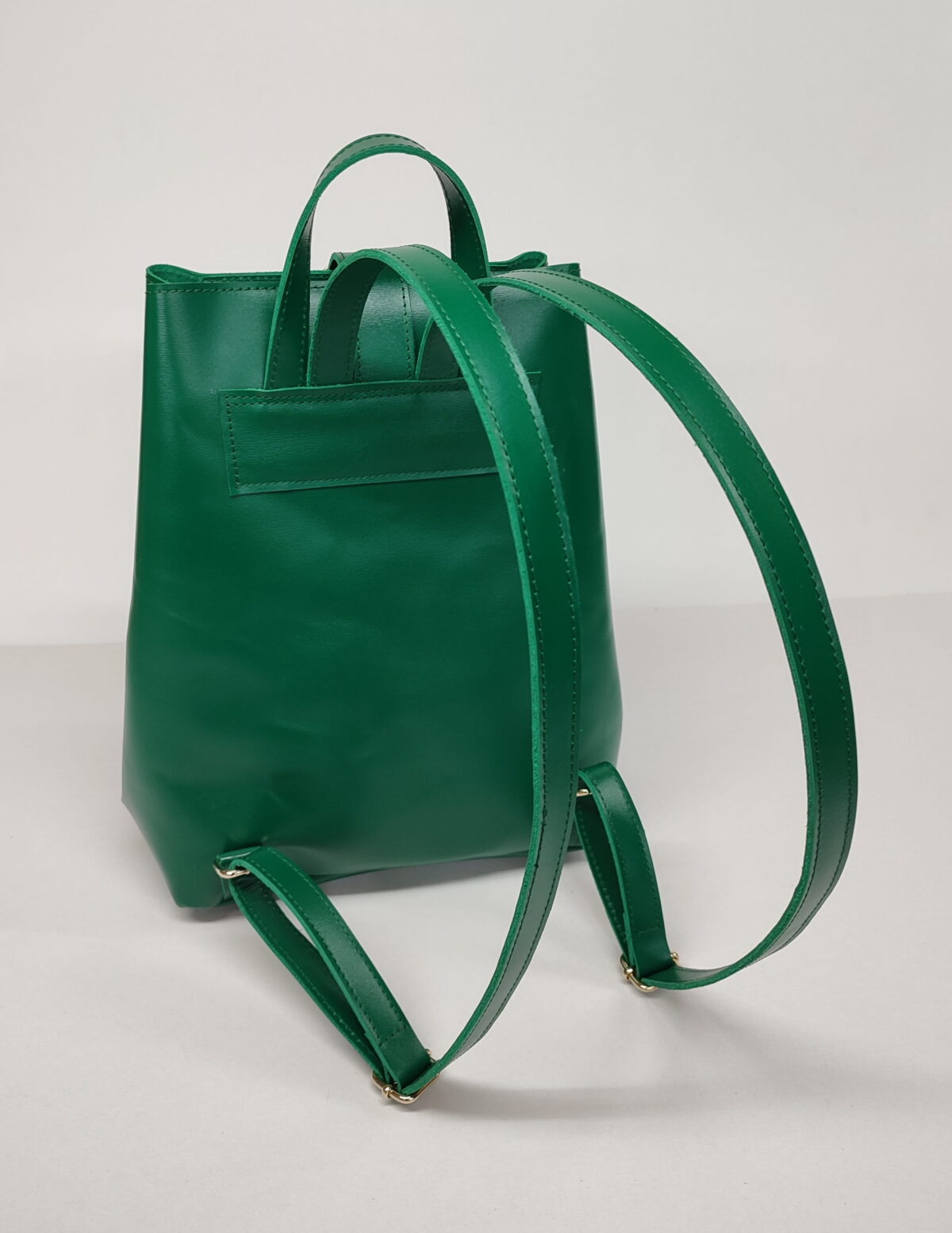 Green Leather Backpack (Large) - Image 3