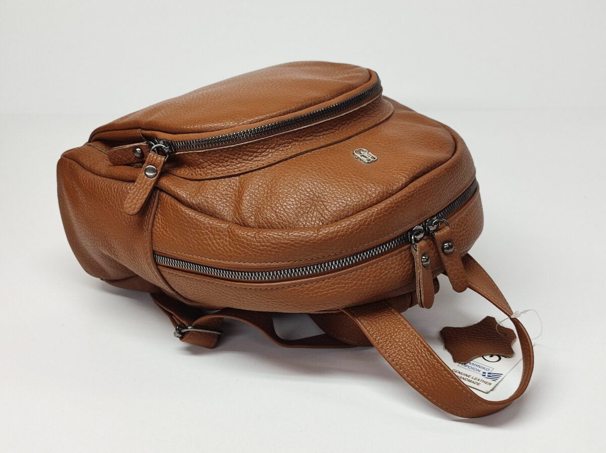 Genuine Leather Small Backpack - Image 4