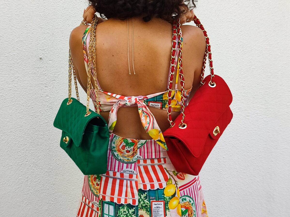 Grosgrain Green Flap Bag - Image 3