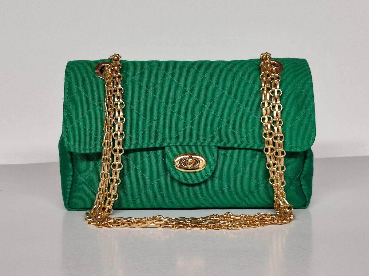 Grosgrain Green Flap Bag - Image 4