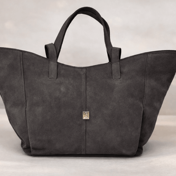 Gondola Grey Suede Leather Bag